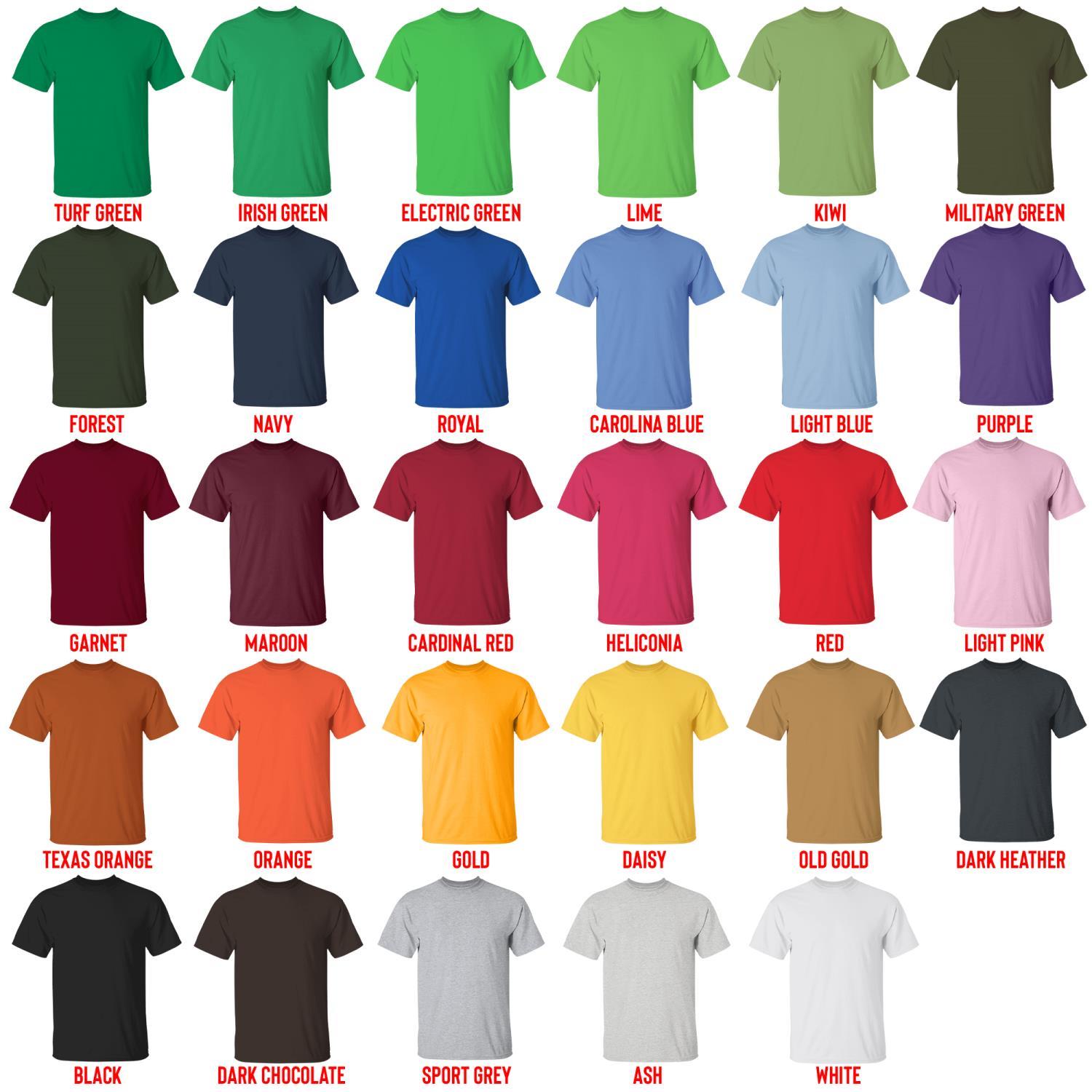 t shirt color chart - Grey's Anatomy Merch