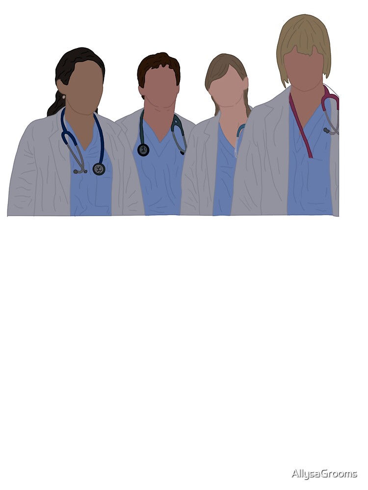 Grey's Season 1 Interns Throw Pillow - Image 2