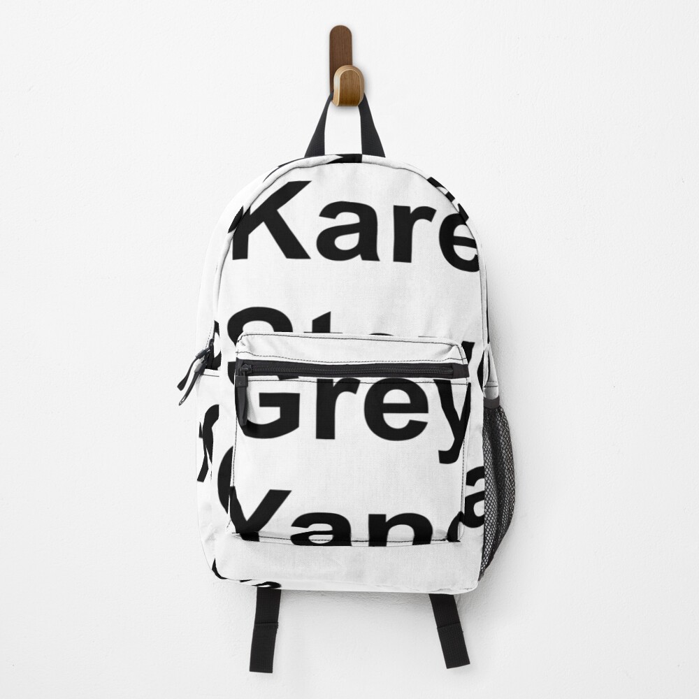 Grey's Anatomy Names Backpack